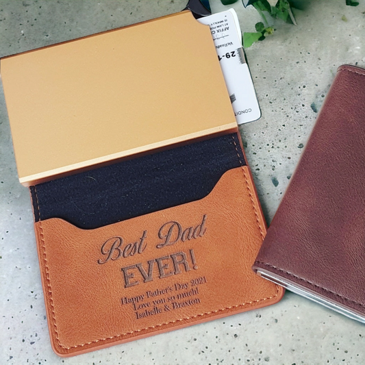 Personalised Leather Credit Card Holder