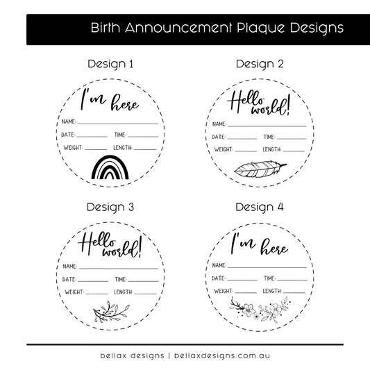 Birth Announcement Plaque