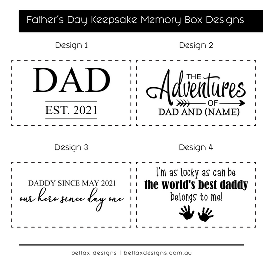 Father's Day Keepsake Memory Box