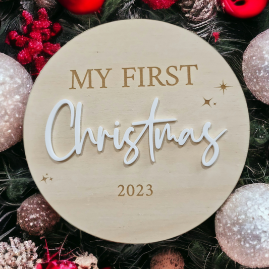 My first Christmas plaque